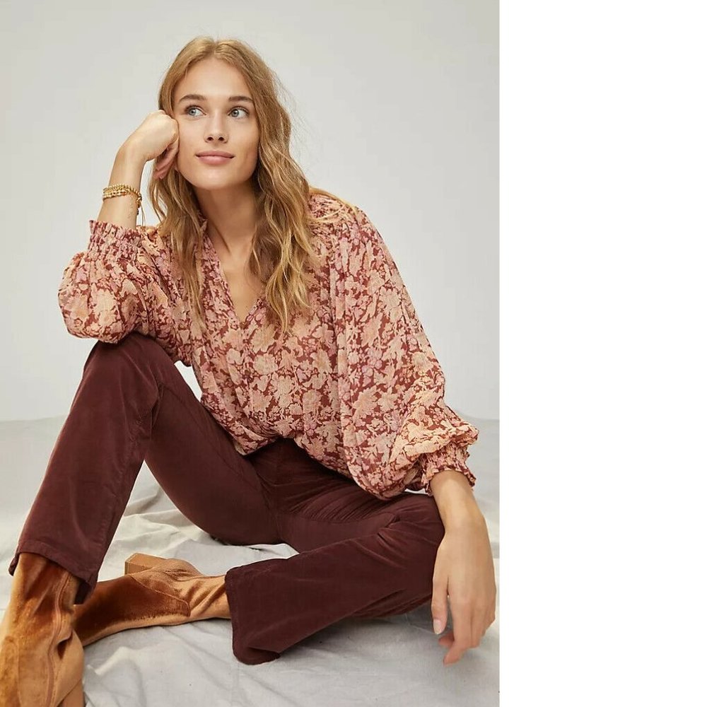 Anthropologie Rocio Shimmer Buttondown